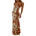 thumbnail image 2 of MesaSe Femmes Sans Manches Tricoté Longue Robe Cravate Teinture Spaghetti Sangle Backless Fronde Maxi Robes, 2 of 6