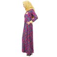 thumbnail image 2 of Bimba Womens Muslim Printed Jilbab Dress Designer Abaya With Pockets & Hijab, 2 of 7