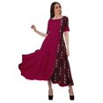 thumbnail image 2 of Moomaya Robe à Encolure Dégagée à Manches Courtes Imprimée avec Cordon à la Taille pour Femmes, 2 of 4