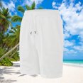 thumbnail image 2 of Plebaso Mens Casual Shorts Drawstring Loose Summer Shorts Solid Color Breathable Beach Vacation Shorts, 2 of 6