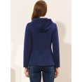 thumbnail image 4 of INSPIRE CHIC Manteau Duffle à Bascule pour Femme Fermeture Éclair devant Uni Court à Capuche Anorak S Bleu Marine, 4 of 5