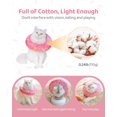 thumbnail image 3 of Collier de Récupération Ajustable en Forme de Beignet pour Chat, Cône Souple pour Chat, Collier Élisabéthain après Chirurgie (Rose) m, 3 of 8