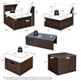 thumbnail image 3 of Costway Ensemble de Mobilier de Terrasse en Rotin 8 Pcs Rangement Peu Encombrant Coussin Housse Rouge, 3 of 10