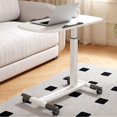 thumbnail image 3 of EDTara Table d'Appoint Mobile Pliable, Bureau au-Dessus du Lit à Hauteur Réglable avec Roulettes pour Ordinateur Ou Portable, 3 of 8