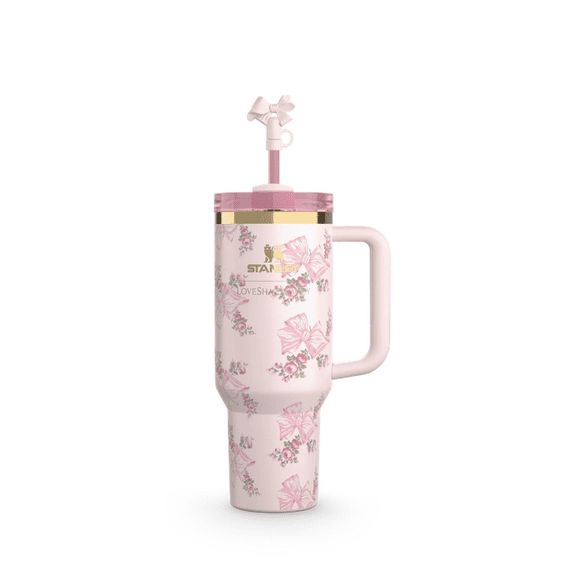 S/t/a/n/ley Stainless Steel Tumbler with Straw - Love Shack Fancy Quencher 40 oz