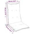 thumbnail image 4 of vidaXL Coussins de Chaise Dossier Haut 4 Pcs Tissu Oxford Rouge, 4 of 5