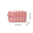 thumbnail image 3 of EQWLJWE Storage Totes,Storage Bag Organizer,Striped Pvc Cosmetic Bag Waterproof Transparent Makeup Pouch with Zipper for Travel and Daily Toiletry Storage, 3 of 6