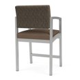 thumbnail image 5 of Lenox Steel Reception Waiting Hip Chair / Silver Steel / Brown / Brown, 5 of 5