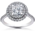 thumbnail image 1 of Bague de Fiançailles Diamant Halo Rond 5/8 ct, 1 of 4