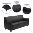 thumbnail image 2 of HERCULES Diplomat Series Black Leather Sofa, 2 of 9