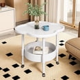 thumbnail image 4 of YYV Mini Table Easy Small Apartment Bedside Table Small Table White, 4 of 9