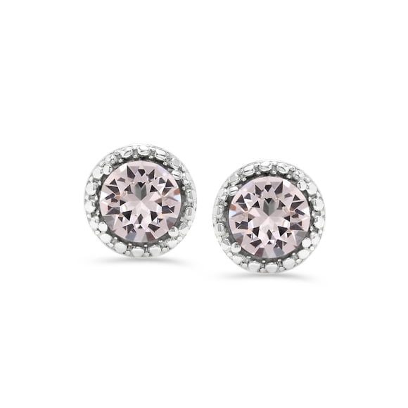 Swarovski Earrings, April Birthstone Crystal Color Swarovski Stud Earrings for Women, Swarovski Crystal Earring Studs with Certificate and Warranty, Hypoallergenic Stud Earrings