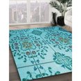 thumbnail image 3 of Ahgly Company Machine Washable Indoor Rectangle Transitional Light Sea Green Area Rugs, 8' x 12', 3 of 7