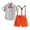 Orange, variant on Boy Suit Collared Dress Shirt + Suspender Pants + Bowtie 3 Pieces Formal Gentleman Suits Baby Baptism Dress for Baby Boys 6-12 Months