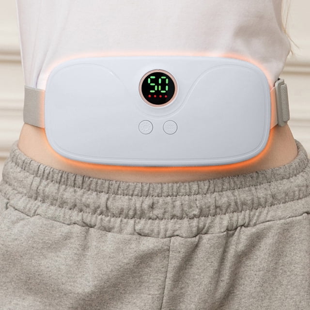 TopLLC Home Essentials, Warm Belt Vibration Hot Pressing Abdominal Massage Intelligent Heating Waist Protection Tool For Girls During Menstruation 4-speed Vibration/heating Mode Warm Palace Belt