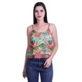 thumbnail image 4 of Moomaya Camisole Courte à Bretelles Spaghetti Imprimée pour Femmes, Hauts d'Été, 4 of 5