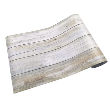 Zootealy Papier Adhésif Vintage à Grain de Bois en PVC Polyvalent pour Plancher et Mur, Revêtement Imperméable Pelable et Autocollant, Autocollants de Papier Peint, Déco Maison