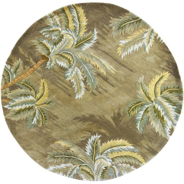 HomeRoots 354144 Tapis Rond en Laine Mousse 5 Pi 6 Po