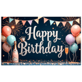 thumbnail image 1 of Colorful Balloons Happy Birthday Banner Champagne Celebration Backdrop for Birthday Party Indoor Decoration, 1 of 4