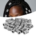 thumbnail image 1 of Perles de Tube de Barbe, 30 Pcs Cadeau Parfait Perles de Dreadlocks Rétro pour Tressage de Cheveux, 1 of 8
