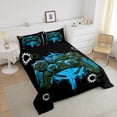 thumbnail image 4 of Erosebridal Video Gaming Bedding King Comforter Set,Blue Gamepad Comforter Sets King Size,Gamer Decoration,Reversible,Microfiber,3 Pieces, 4 of 8