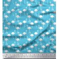thumbnail image 1 of Soimoi Silk Fabric Flamingo Bird Print Sewing Fabric Yard 42 Inch Wide, 1 of 3