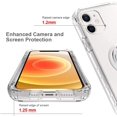 thumbnail image 3 of navor Clear Case Compatible for iPhone 12 Pro 6.1 Inch, Metal Ring Stand Works with Magnetic Car Phone Mount Case Drop Protection and Clear Hard Back Cases (Crystal Clear), 3 of 4