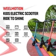 thumbnail image 2 of WEELMOTION Classic Red Foldable Electric Scooter for Kids, 150W Motor, Front Bar Light, Head Light, Big LED Display, Dual Brake System, Multicolor Shining Lights on Pedal - UL2272 Certified, 2 of 8