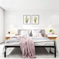 thumbnail image 2 of Heavy Duty Queen Bed Frame with Slat Clips, No Box Spring Needed, 16 Inch Platform Bed Frame Metal Slats Support with Underbed Storage, Easy Assembly, 2 of 8