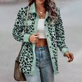 thumbnail image 2 of CEHVOM Women's New Leopard Print Button Long Sleeve Jacket Shirt Coat Clearance, 2 of 5