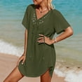 thumbnail image 2 of 2025 Women Ruffle Trim Sheer Pumping Cover Up for Work Beach Skirt Cover Up Swim Suit Cover Ups Skirt Beach Wrap Bikini Shiny Wraps Cover Ups for Swimwear Mesh Drawstring Cover Up Skirt, 2 of 5
