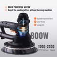 thumbnail image 3 of KFFKFF Wall Smoother, 800W Power Sander Including 12 Sanding Pads, Adjustable Speed 1200-2300 RPM, Wall Smoothing Tool with Built-in Vacuum Dust Removal System, Dual LED Illumination, Dust Sack, 3 of 9