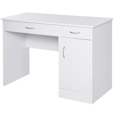 HOMCOM Bureau d'Ordinateur avec Tiroirs de Rangement Table d'Écriture pour Bureau à Domicile