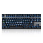 Motospeed Wired / Wireless Dual Mode 87 Keys Red Switch Mechanical Keyboard 2.4G Wireless Backlit Gaming Keyboard Built-in Rechargeable Battery Aluminium Alloy Panel for Desktop/Laptop (Blac