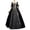 Black, variant on Huanglei Women's Dress Retro Style Solid Color Trumpet Sleeve Long Princess Dress
