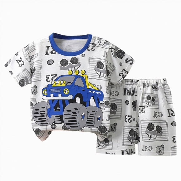 gdxvjhbj Toddler Boy Clothes Kids Summer Cotton Outfits Shirt Short Sets 3 6 9 12 18 24 Months 2T 3T 4T 5T 6T (Light Gray,2-3 Years)