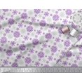thumbnail image 2 of Soimoi Satin Silk Fabric Snowflake Artistic Print Sewing Fabric Yard 42 Inch Wide, 2 of 3