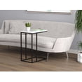 thumbnail image 1 of Safdie & Co. Table D'Appoint En Marbre Métal Noir En Forme De C, 1 of 4