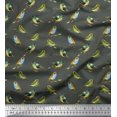 thumbnail image 1 of Soimoi Georgette Viscose Fabric Flycathcer Bird Decor Fabric Printed Yard 42 Inch Wide, 1 of 5