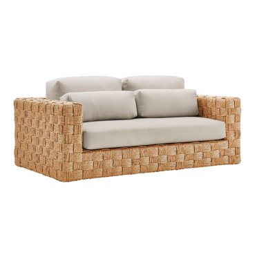 Modway Thames Loveseat Outdoor Patio Furniture, Light Gray