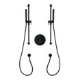 thumbnail image 1 of Round 3-function thermostatic valve, 2 handhelds  showers, or simultaneously, matte black finish, 1 of 8