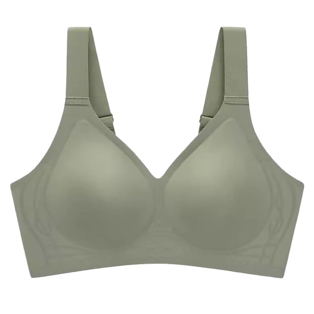 Soutien-gorge T-Shirt Col en V avec Armature Réglable Confortable pour Femmes