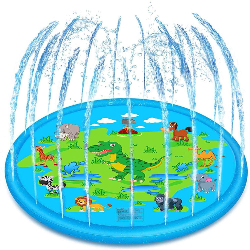 Tapis Jeu Aquatique Tapis De Jet D'Eau 170cm Splash Pad Antidérapant - Jouet Aquatique Extérieur Pour Enfants Et Animaux