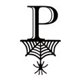 thumbnail image 2 of Spider Halloween Decoration Hang Tag Set with 26 Iron Letters 5.3 cm x 9 cm, Black Rope Included, 2 of 4