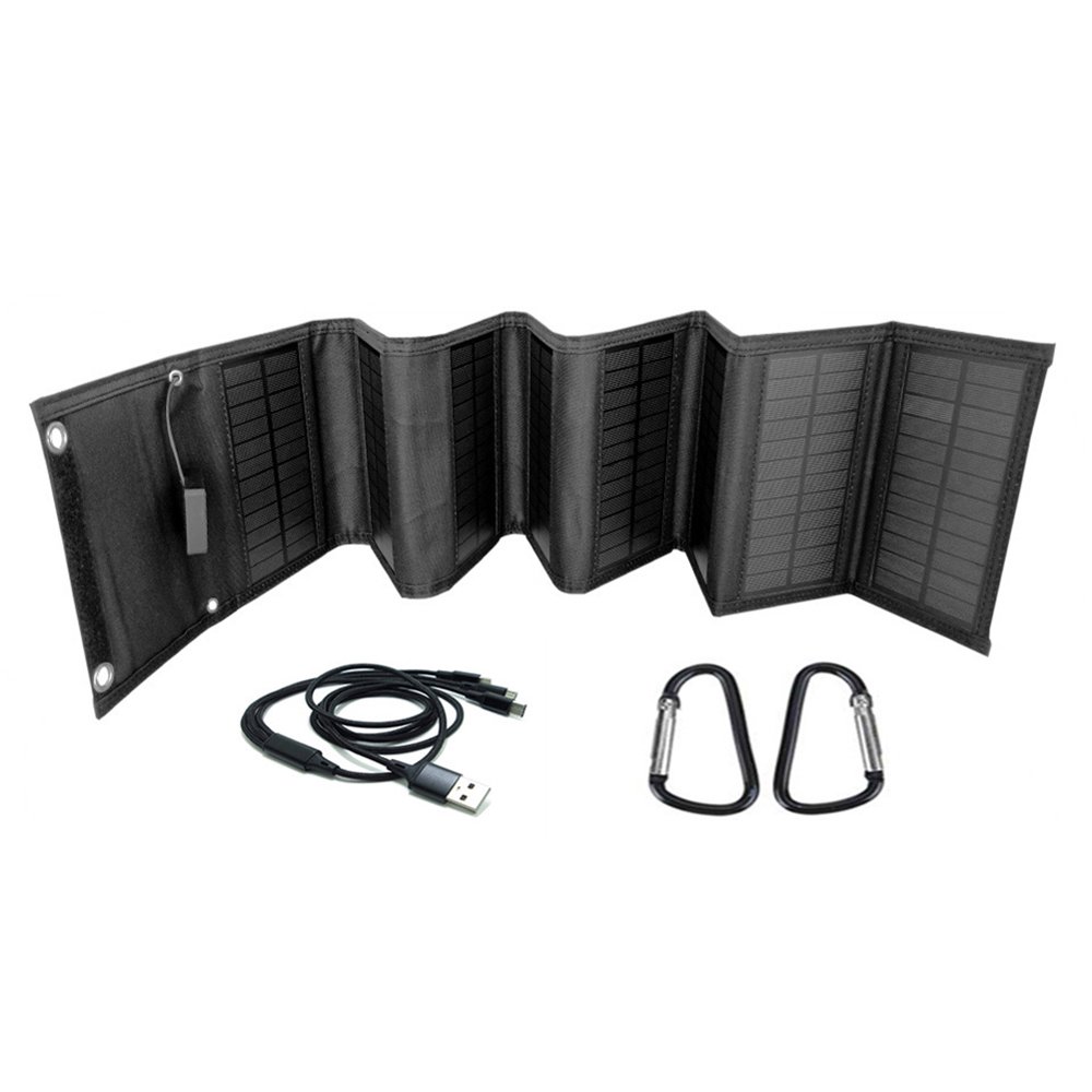 25W Foldable Dual USB Solar Panel Portable Outdoor Mobile Phone Charger