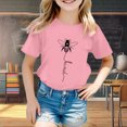 thumbnail image 2 of PMVFHDE T-Shirts Graphiques pour Filles T-Shirts pour Fille Coupe Ample T-Shirts Graphiques pour Filles Manches Courtes Hauts Courts pour Fille Enfants Imprimé Col Rond T-Shirt Ample à Manches Courtes Haut Rose,10-11 Ans, 2 of 4
