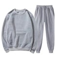 thumbnail image 1 of 2 Piece Tracksuit Mens Matching Crewneck Pullover and Drawstring Jogging Set Long Sleeve Athletic Sportswear Tracksuits, 1 of 7