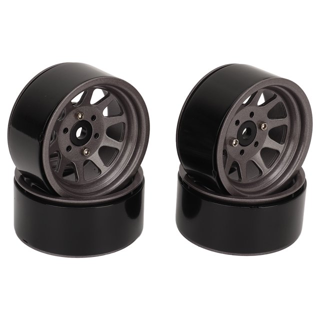 Ensemble de Jantes de Roue RC en Alliage de Zinc, Haute Résistance à l'Abrasion, Réduction, pour Axial SCX10, SCX10 II, SCX10 III, Redcat GEN8