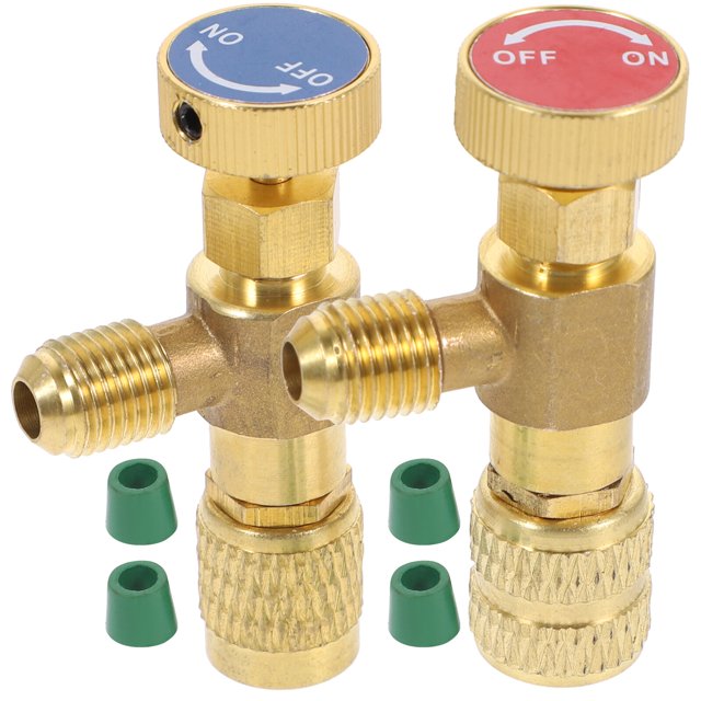 MasteelfCA 2pcs Car Air Conditioner Refrigeration Converting Adapter Fluoride Adding Valves