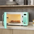 thumbnail image 4 of Costway 0.7Cu.ft Retro Countertop Microwave Oven 700W LED Display Glass Turntable Green, 4 of 10